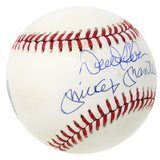 Mickey Mantle/Derek Jeter NY Yankees Dual Signed OMLB Baseball MLB JSA Letter