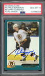 2003-04 Topps #331 Patrice Bergeron RC Rookie On Card PSA/DNA Auto GEM MINT 10