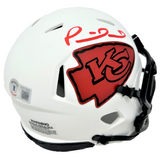 Patrick Mahomes Kansas City Chiefs Signed Riddell Lunar Mini Helmet BAS Beckett