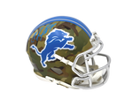 Calvin Johnson Detroit Lions Signed Autographed Camo Mini Helmet Beckett BAS