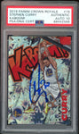 2019 Panini Crown Royale KABOOM! Stephen Curry On Card PSA/DNA Authentic Auto 10