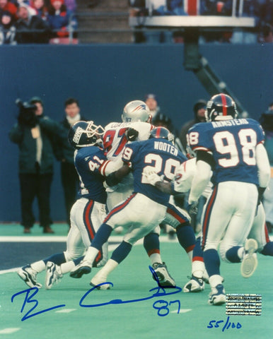 Ben Coates New England Patriots Signed 8x10 Photo vs Giants LE /100