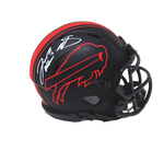 Josh Allen/Stefan Diggs Buffalo Bills Signed Eclipse Mini Helmet Beckett BAS