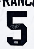 Wander Franco Tampa Bay Rays Signed Authentic Nike White Jersey USA SM Authentic