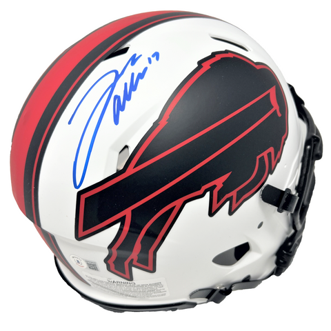 Josh Allen Buffalo Bills Signed Riddell Lunar Eclipse Speed Authentic Helmet BAS