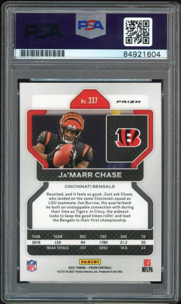 Ja'Marr Chase Cincinnati Bengals Autographed 2021 Panini Prizm