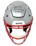 Mac Jones Patriots Signed 15th Pick/Pro Bowl Ins Speed Flex Authentic Helmet BAS