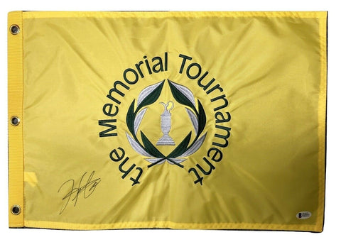 Hideki Matuyama Signed Autographed Memorial Tournament Flag BECKETT