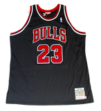 Michael Jordan Chicago Bulls Signed Authentic Mitchell & Ness Black Jersey UDA