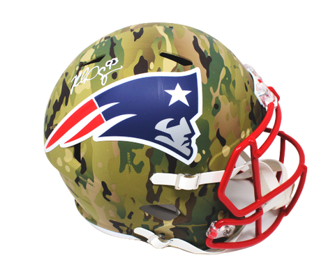 Richard Seymour New England Patriots Signed FS Speed Camo Replica Helmet Pats