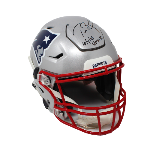 Tom Brady New England Patriots Signed Speed Flex Helmet 500th TD Tristar  Cert