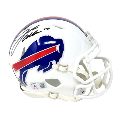 Josh Allen Buffalo Bills Signed Riddell White Throwback Mini Helmet Beckett BAS