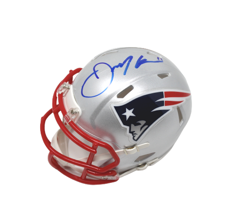 Julian Edelman New England Patriots Signed Riddell Speed Mini Helmet JSA