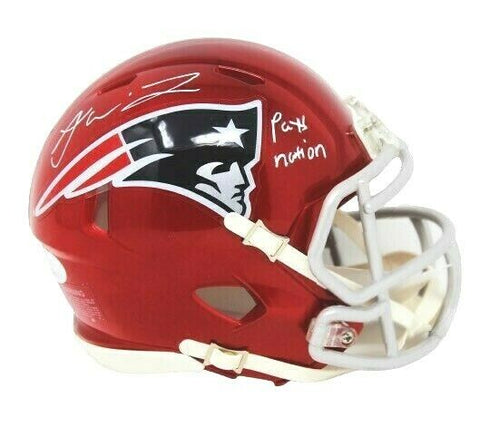 Jakobi Meyers New England Patriots Signed Flash Mini Helmet Pats Nation JSA