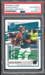 2020 Donruss Rated Rookie Jalen Hurts On Card Green Ink PSA/DNA Auto Authentic