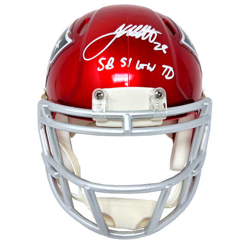 James White New England Patriots Signed SB 51 GW TD Flash Mini Helmet JSA