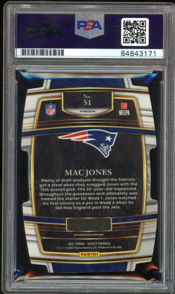 Mac Jones 2021 Historic Cut Rookie Card 