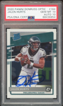 2020 Donruss Optic Rated Rookie #164 Jalen Hurts On Card PSA 10/10 Auto GEM MINT
