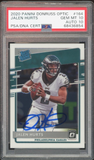 2020 Donruss Optic Rated Rookie #164 Jalen Hurts On Card PSA 10/10 Auto GEM MINT