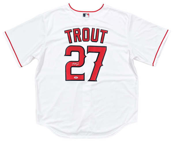 Mike Trout Angels Signed The Goat Inscribed Authentic Nike White Jerse –  Diamond Legends Online