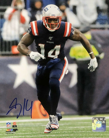Mohamed Sanu New England Patriots Signed Spotlight 8x10 Photo Color Rush JSA