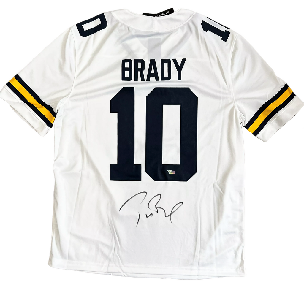 Tom Brady Patriots Bucs Signed Nike White Michigan Game Jersey Fanatic –  Diamond Legends Online
