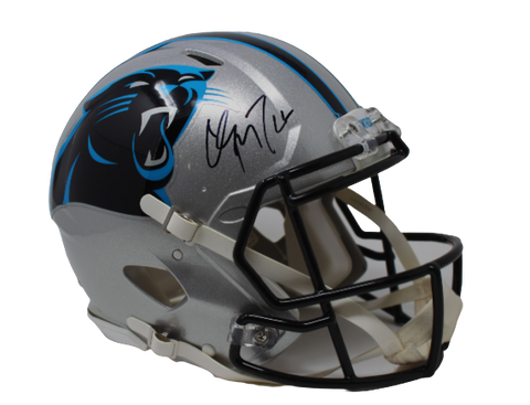 Christian McCaffrey Carolina Panthers Signed FS Speed Authentic Helmet BAS