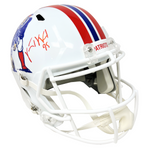 Vince Wilfork New England Patriots Signed Full Size Throwback Replica Helmet JSA