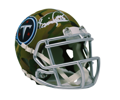 Derrick Henry Tennessee Titans Signed Authentic Camo Mini Helmet BAS Beckett