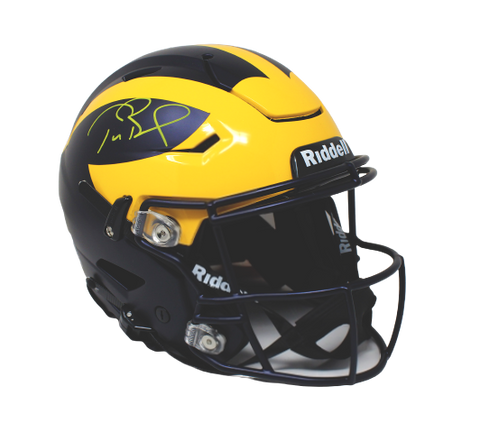 Tom Brady University of Michigan Signed Speed Flex Authentic Helmet Fanatics