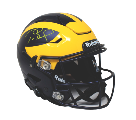 Tom brady signed michigan best sale helmet