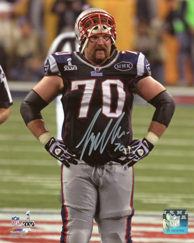 Logan Mankins New England Patriots Signed Super Bowl XLVI 8x10 Pats Alumni COA