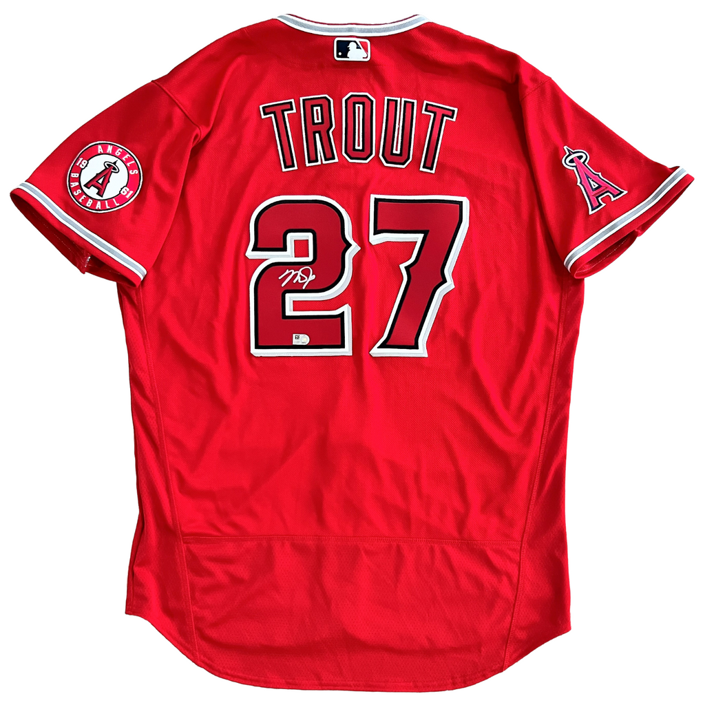 Men's Los Angeles Angels Mike Trout Nike Red Alternate Authentic Player  Jersey