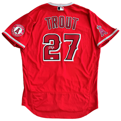 Mike Trout Los Angeles Angels Signed Authentic Nike Red Jersey MLB Authentic