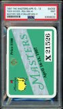 1997 The Masters PGA Badge Tiger Woods 1st Major Win PSA 9 MINT Only 1 Higher!