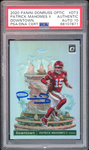 2020 Donruss Optic Downtown Prizm Patrick Mahomes On Card PSA Authentic Auto 10