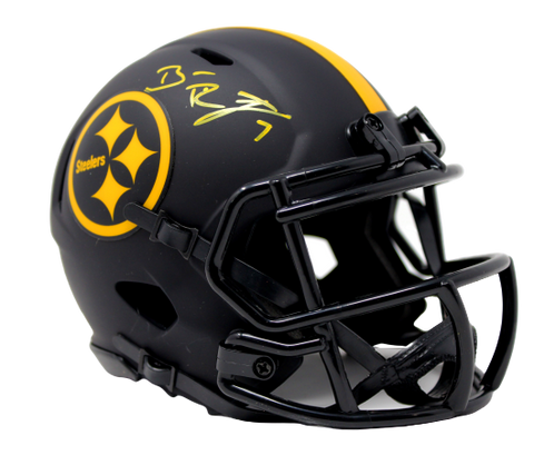 Ben Roethlisberger Pittsburgh Steelers Signed Authentic Eclipse Mini Helmet Fan