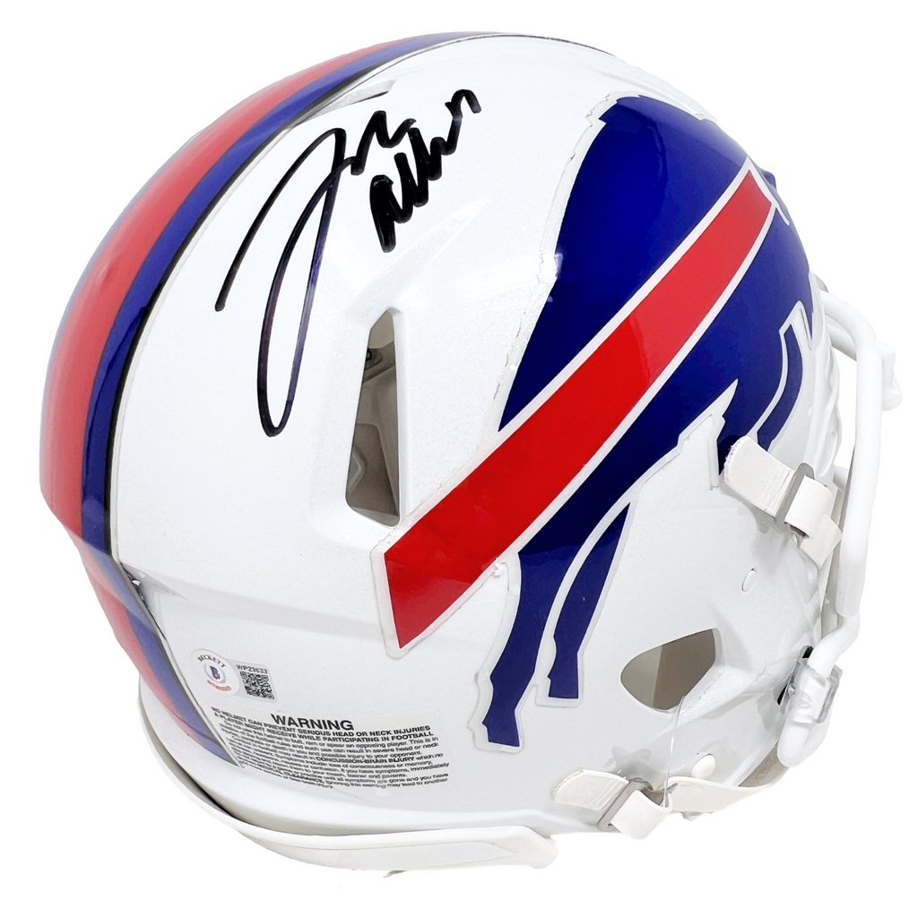 buffelo head motorcycle helmet Josh Allen Buffalo Bills Signed Riddell Speed Authentic Helmet BAS Bec – Diamond Legends Online