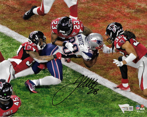 James White New England Patriots Signed Super Bowl 8x10 Photo GW TD FANATICS
