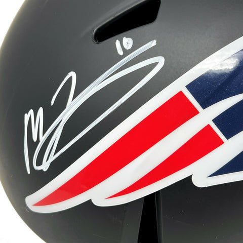 Mac Jones New England Patriots Signed Speed Replica Flat Black Helmet –  Diamond Legends Online