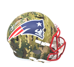 Mac Jones New England Patriots Signed Full Size Speed Replica Camo Helmet JSA