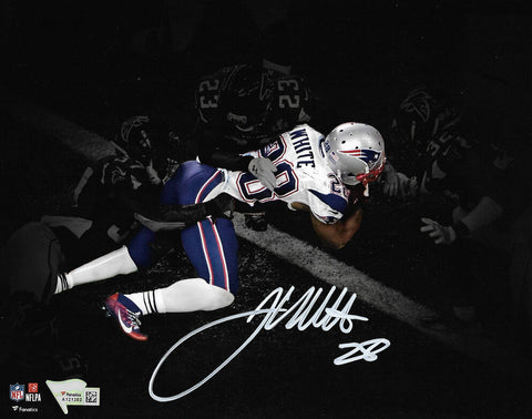 James White New England Patriots Signed Spotlight 8x10 Photo GW TD FANATICS