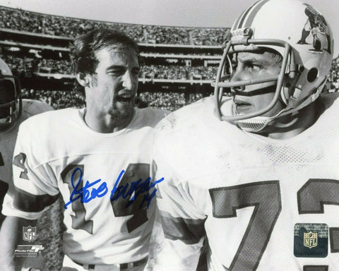 Steve Grogan New England Patriots Signed 16x20 with John Hannah Pats Alumni COA