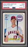 2018 Topps Heritage #600 Shohei Ohtani RC Rookie Angels PSA 10 GEM MINT