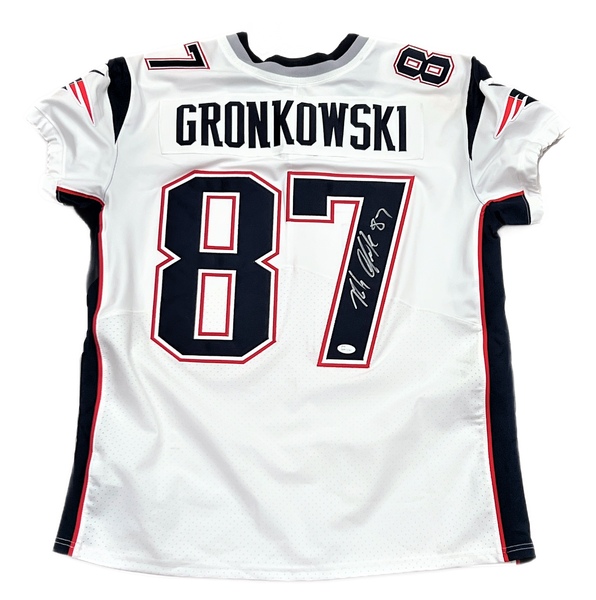 Rob Gronkowski New England Patriots Signed Authentic White Nike