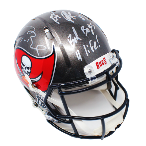 Tom Brady/Rob Gronkowski TB Buccaneers Signed Authentic Speed Helmet Fanatic/JSA