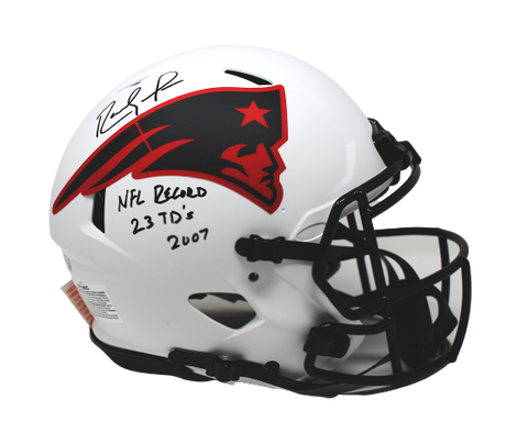 Randy Moss New England Patriots Signed Lunar Speed Authentic Helmet NFL Rec BAS
