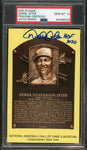 Derek Jeter Yankees Signed HOF 2020 Plaque Postcard Stamped MLB Insc Auto PSA 10