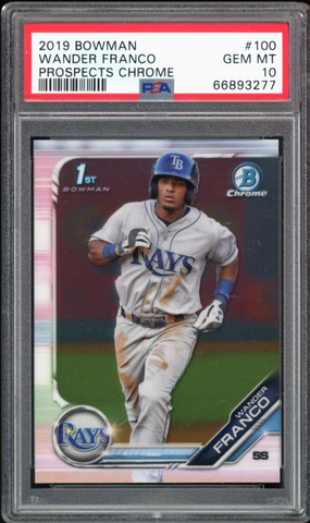 2019 Bowman Chrome Prospects #BCP100 Wander Franco RC Rays PSA GEM MINT 10