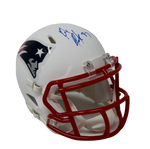Rob Gronkowski New England Patriots Signed Authentic Flat White Mini Helmet JSA